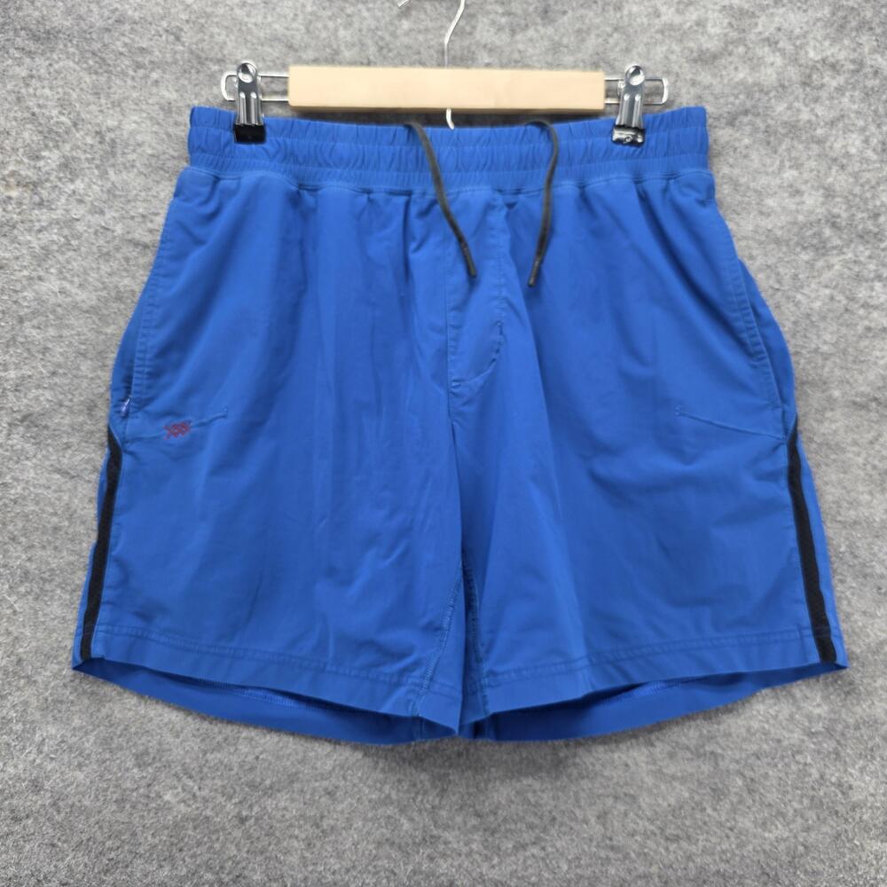 Rhone Shorts Mens M Blue Athletic 7 Inseam Drawstring Pockets Elastic Waist
